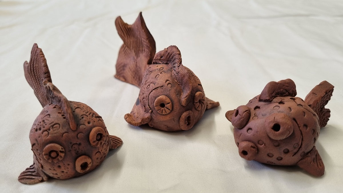 Earthenware Pottery Fish by Shed Artist
