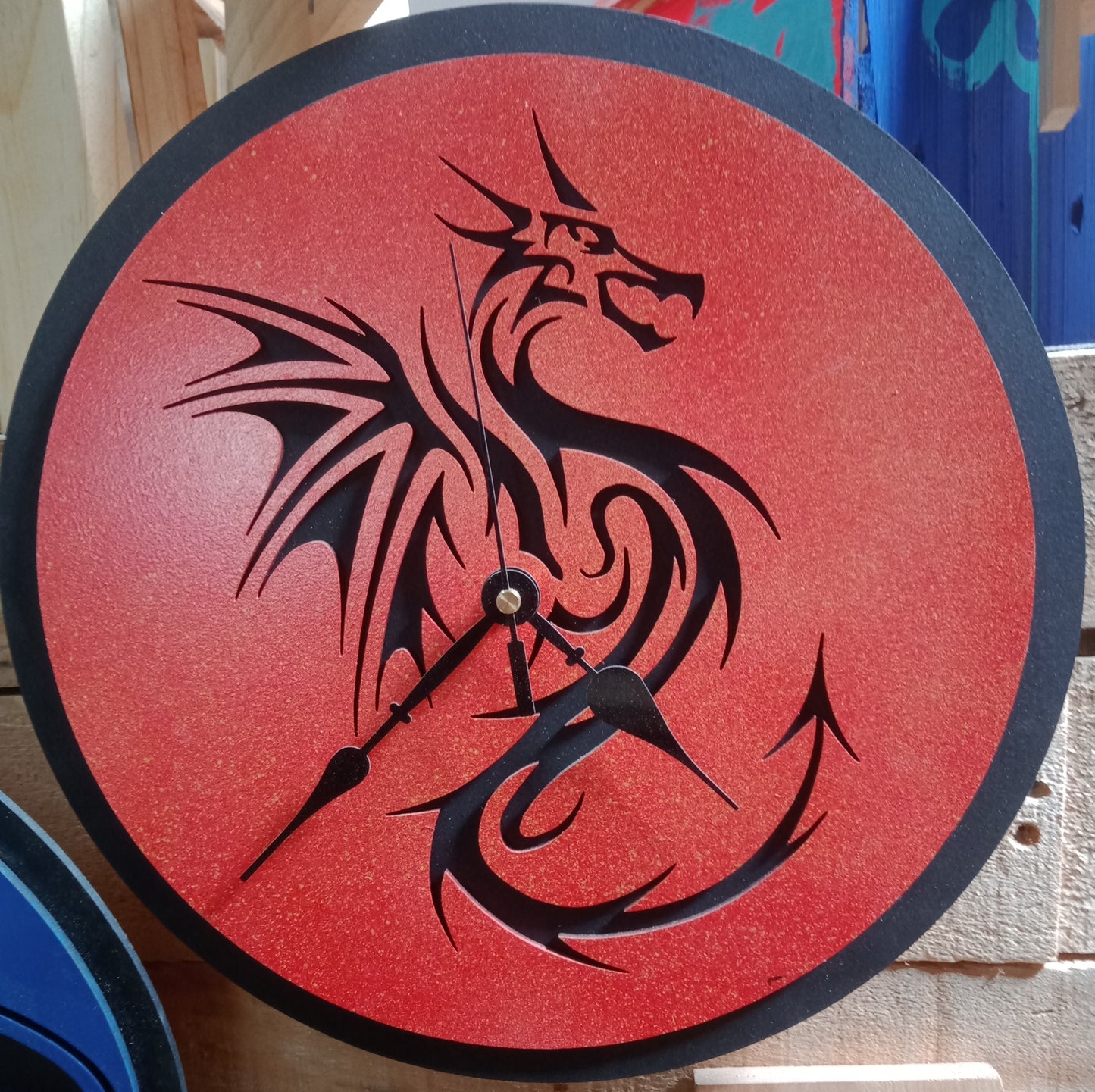 Round Wall Clock "Dragon"