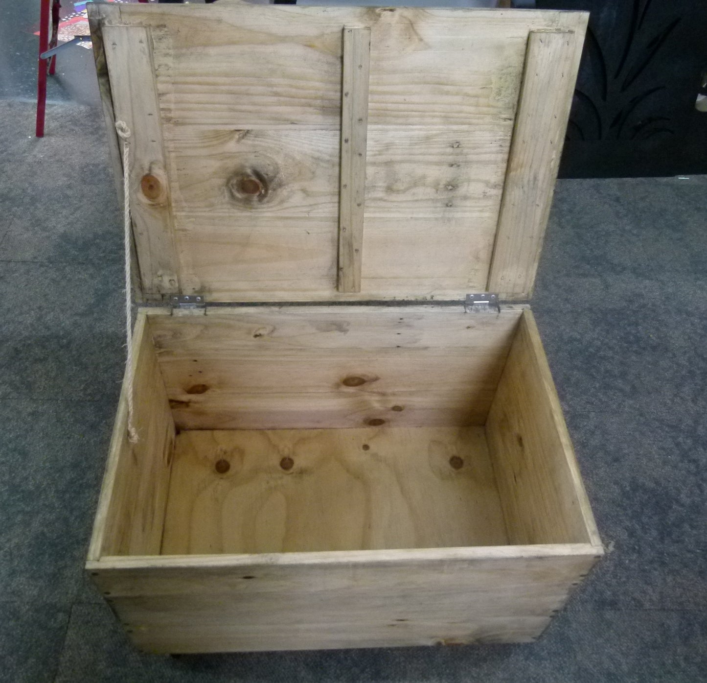 Engraved Wooden Storage Chest on Castors (Your Design on Lid)