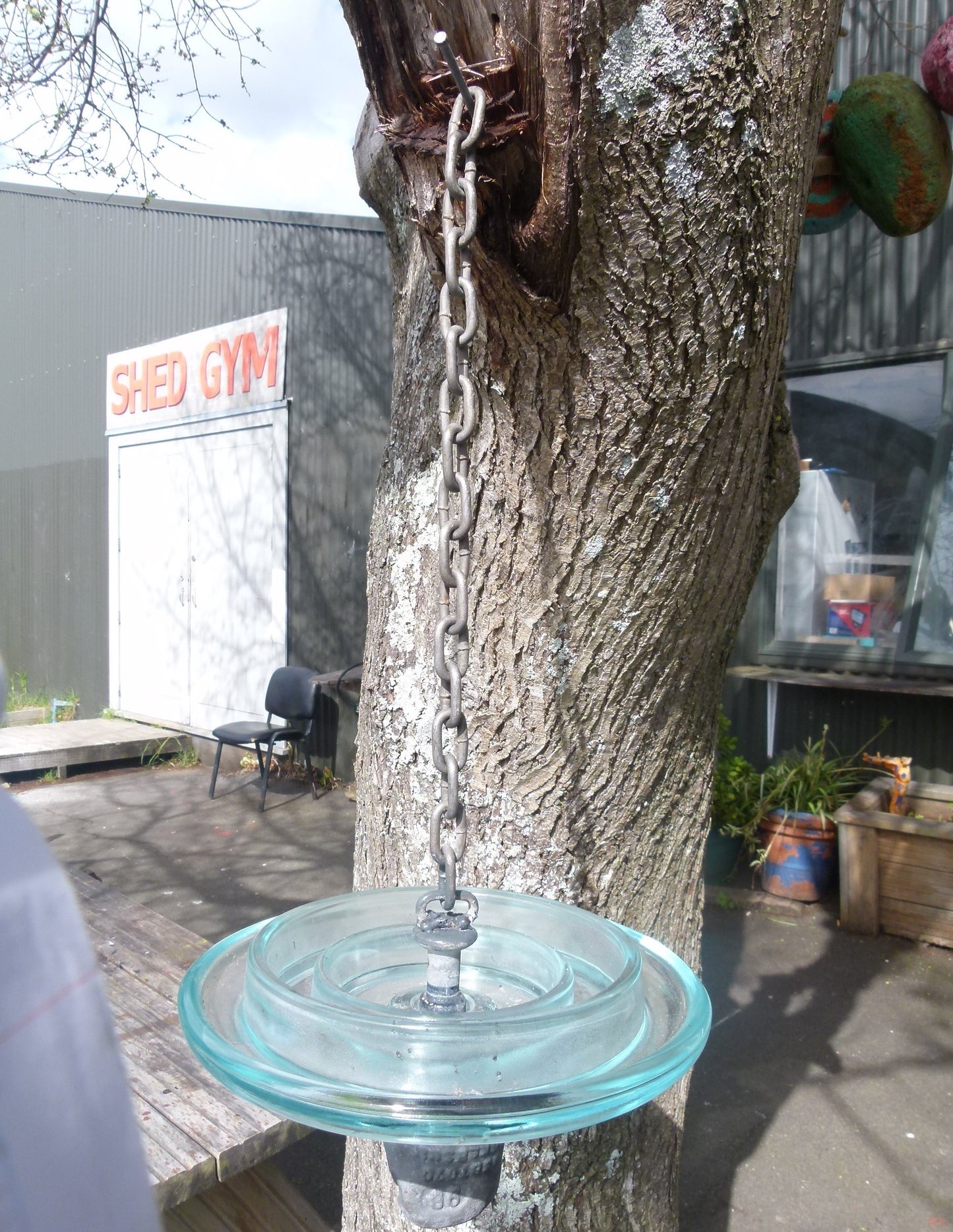 Hanging Glass Bird Feeder / Planter