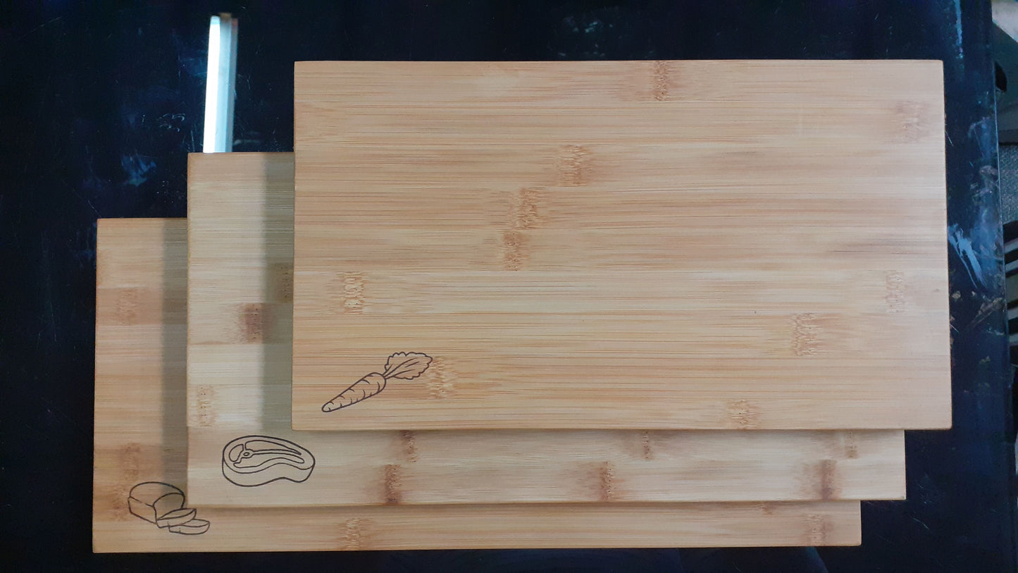 Laminated Bamboo Chopping Board Set