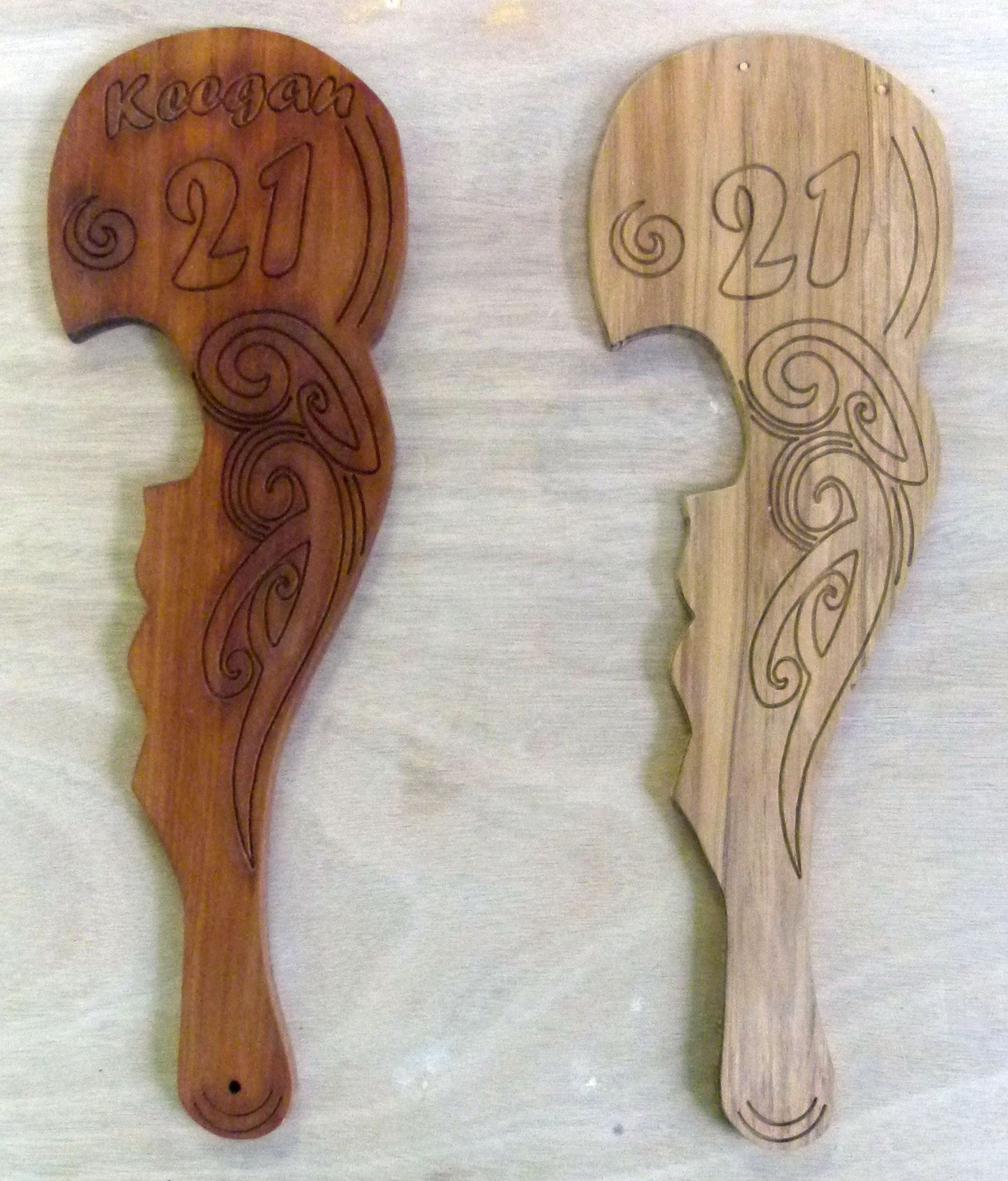Decorative 21st Birthday Personalised Patu Wall Plaque