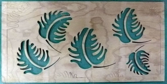 Wooden Cutout Wall Panel "Multiple Ferns" Pattern