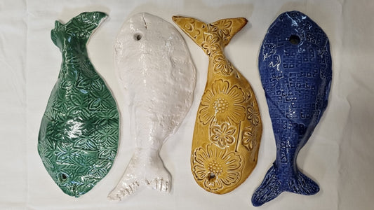 Pottery Flat Fish by Shed Artist