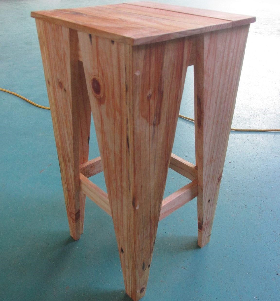 4 x Tall Upcycled Pallet Timber Stools