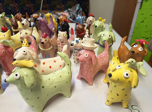 Pottery Dog by Shed Artist