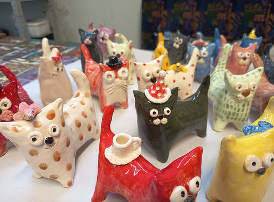Pottery Cat by Shed Artist