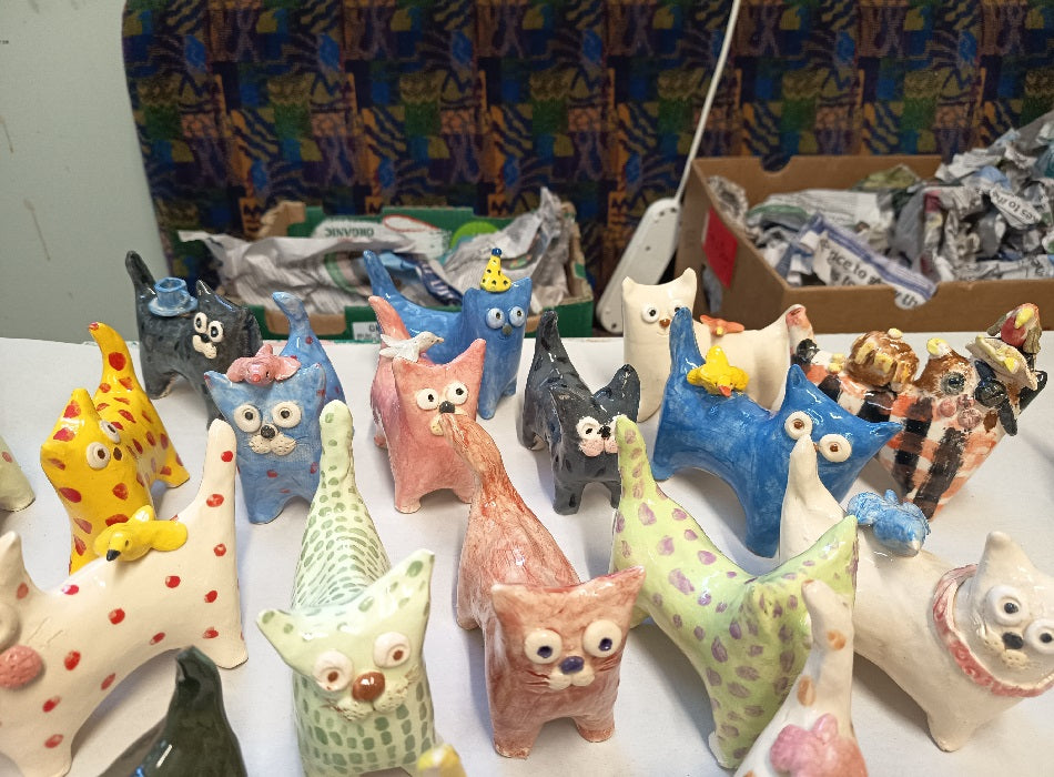 Pottery Cat by Shed Artist