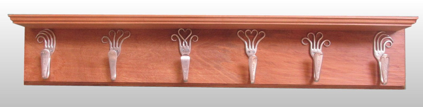 6-Hook Rimu Upcycled Coat Rack with Shelf – The Shed Project Kāpiti