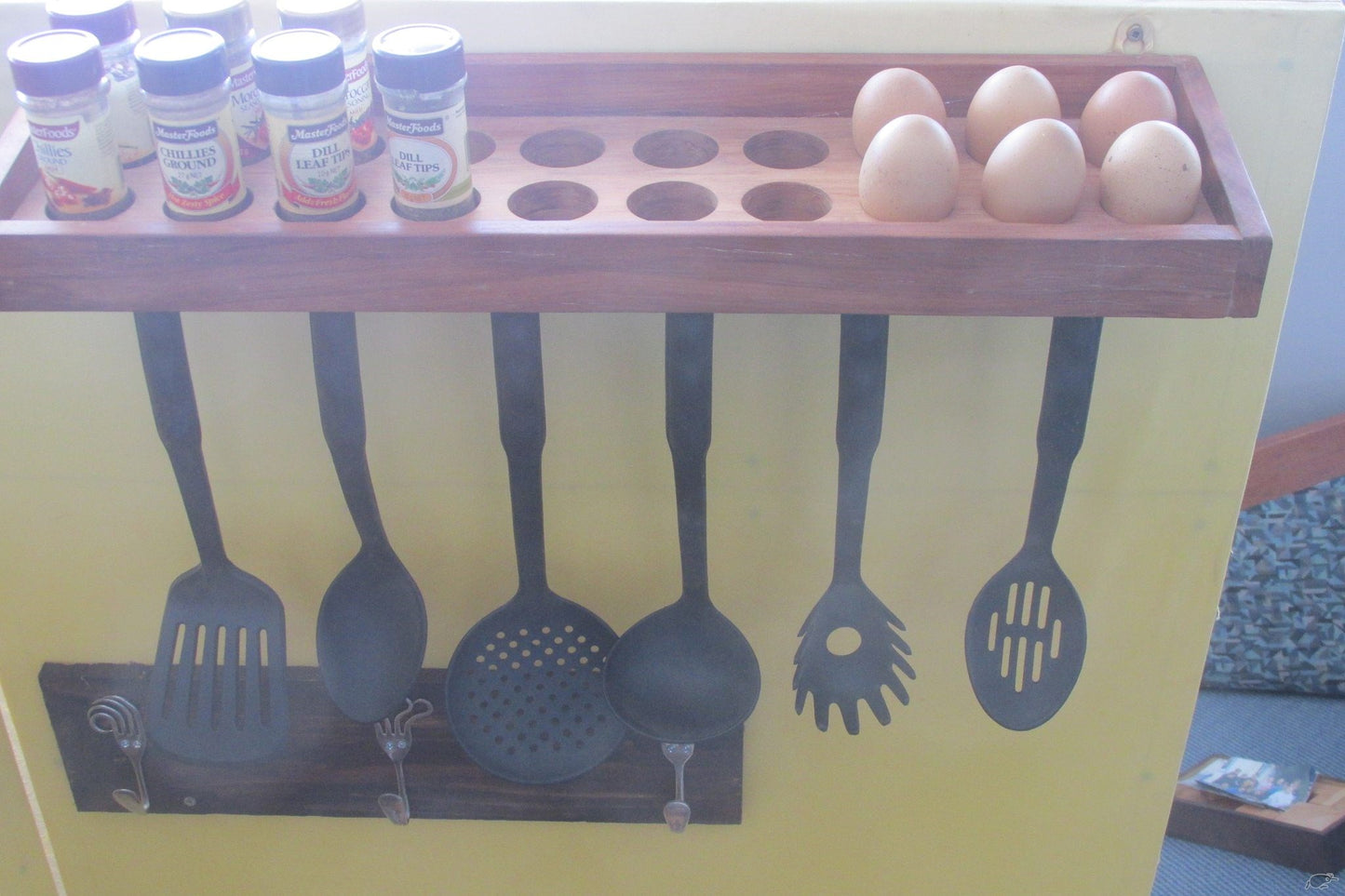 Rimu Spice, Egg & Utensil Rack